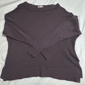 Melrose and Market Dark Purple Crew Neck Sweater